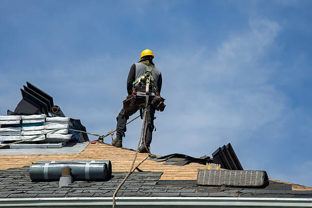 Professional Roofing technician working in East Flat Rock, NC